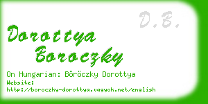 dorottya boroczky business card