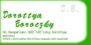 dorottya boroczky business card